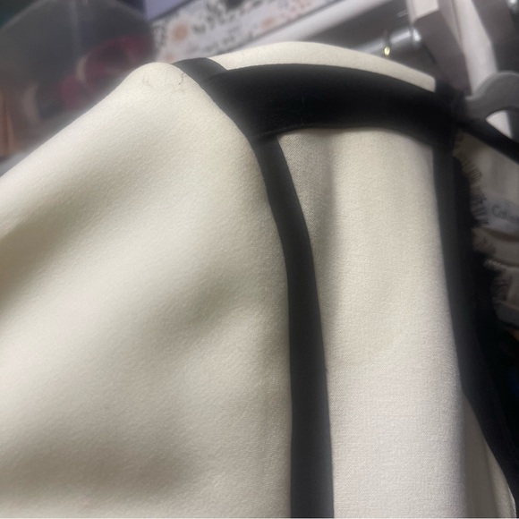 Retro Chic SHARP Calvin Klein Blazer TOP with Dual Zipper GOLD Hardware 18W EUC - Picture 12 of 13